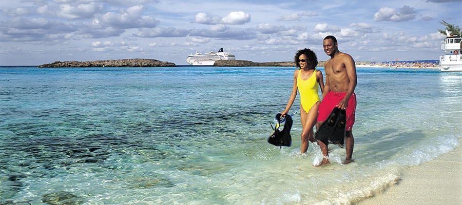 Plages de sable blanc lors de votre croisière aux Bahamas