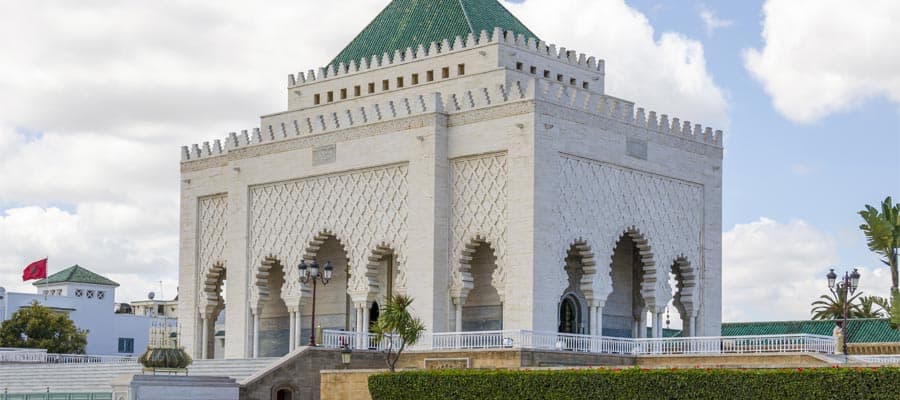 Das Mausoleum des Mohammed V. auf Ihrer Kreuzfahrt nach Marokko