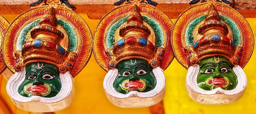 Masques Kathakali lors de votre croisière à Cochin