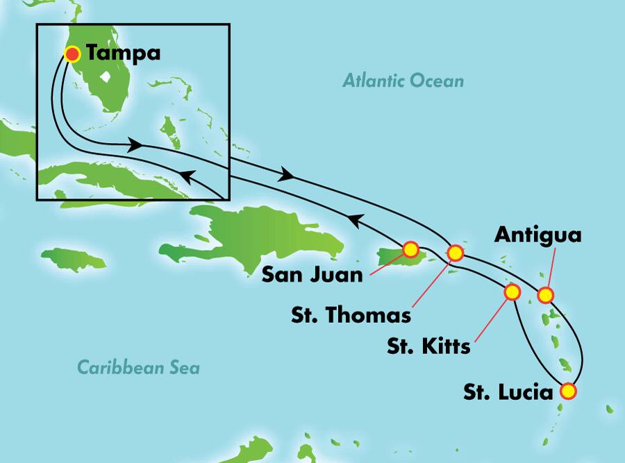 11-Day Southern Caribbean from Tampa 11-Day Southern Caribbean from Tampa