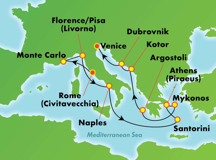 11-Day Italy and Greek Isles from Rome (Civitavecchia) 11-Day Italy and Greek Isles from Rome (Civitavecchia)