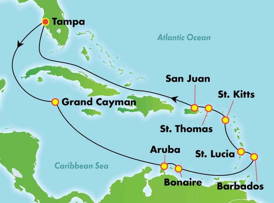 14 Tage Südliche Karibik ab Tampa 14 Tage Südliche Karibik ab Tampa