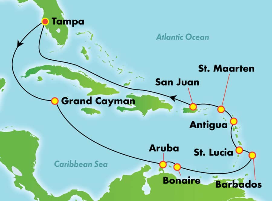 14Day Southern Caribbean from Tampa Norwegian Cruise Line