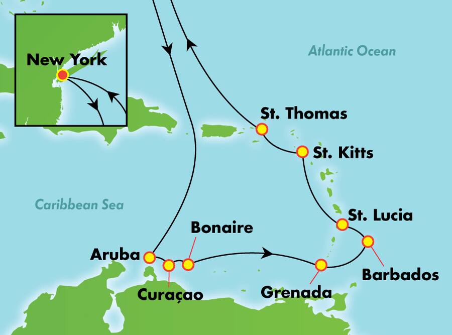 14-Day Southern Caribbean from New York 14-Day Southern Caribbean from New York