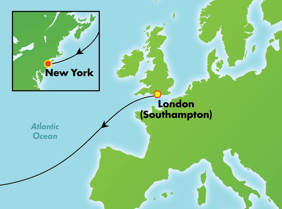 9-Day Transatlantic from London (Southampton) 9-Day Transatlantic from London (Southampton)