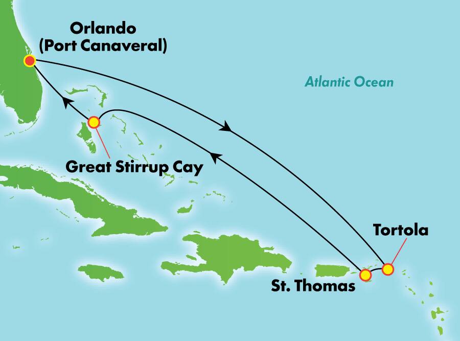 7-Day Eastern Caribbean from Orlando (Port Canaveral) 7-Day Eastern Caribbean from Orlando (Port Canaveral)