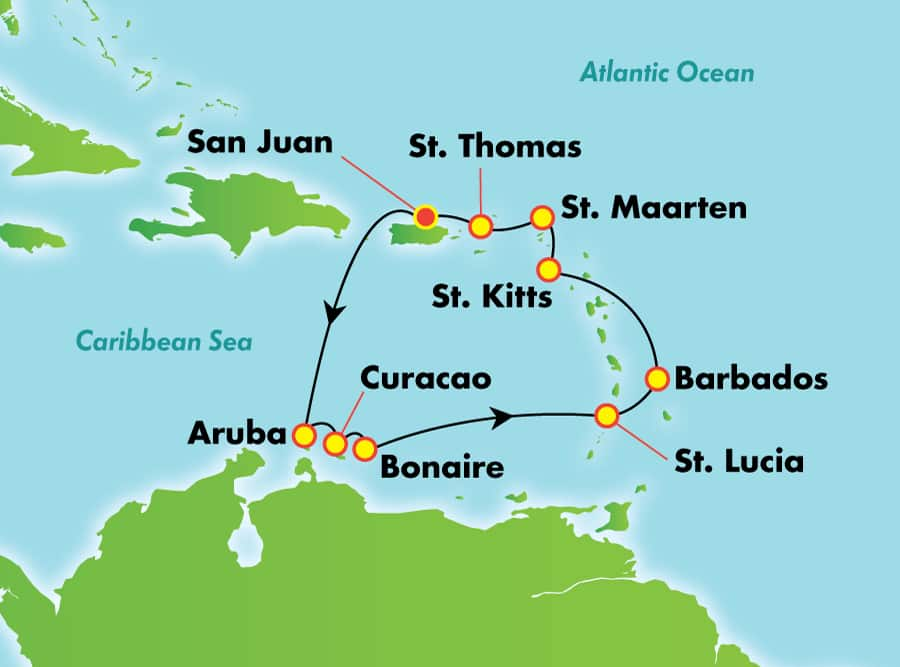 southern caribbean islands cruises