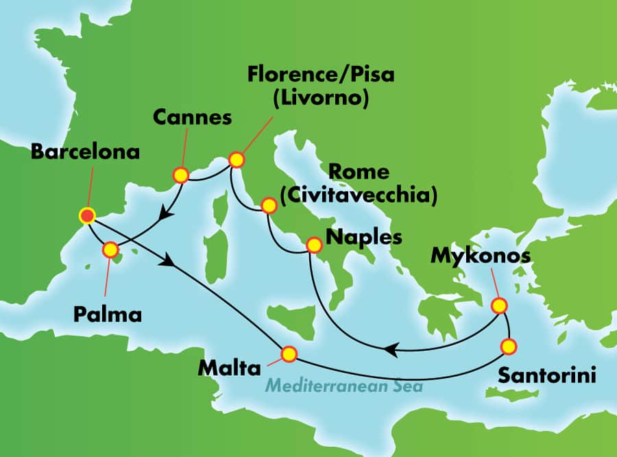 12-Day Grand Mediterranean from Barcelona 12-Day Grand Mediterranean from Barcelona