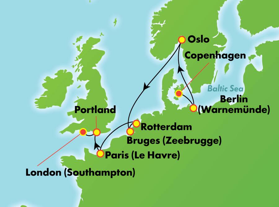 Noruega, Bélgica y Francia desde Copenhague, 10 días Noruega, Bélgica y Francia desde Copenhague, 10 días