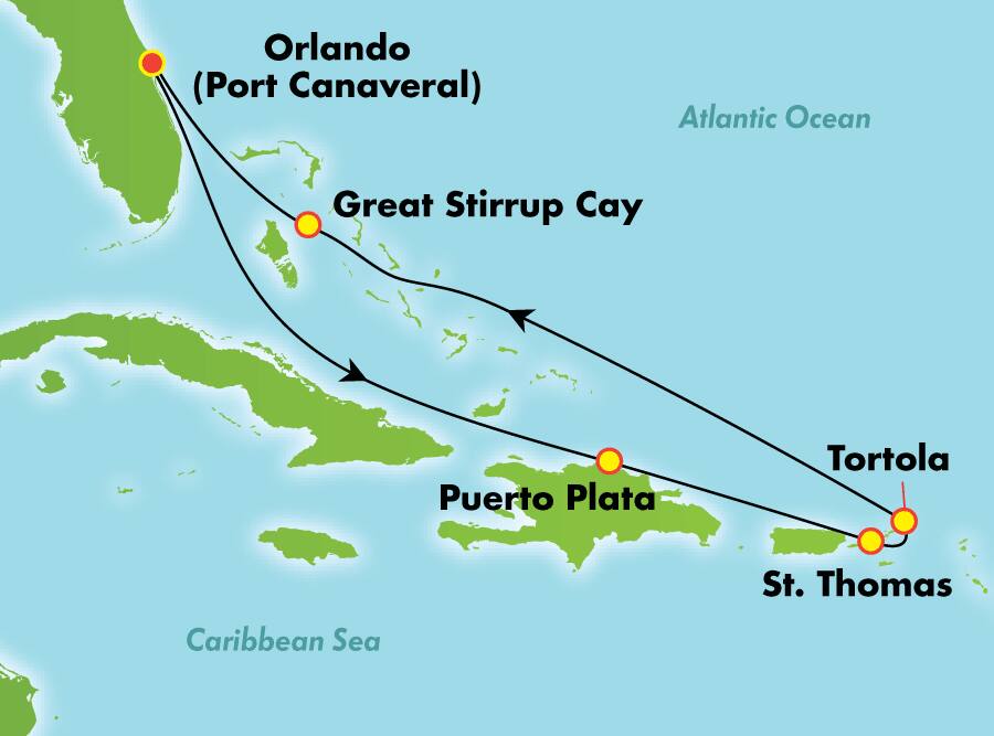 7 Tage Östliche Karibik ab Orlando (Port Canaveral) 7 Tage Östliche Karibik ab Orlando (Port Canaveral)