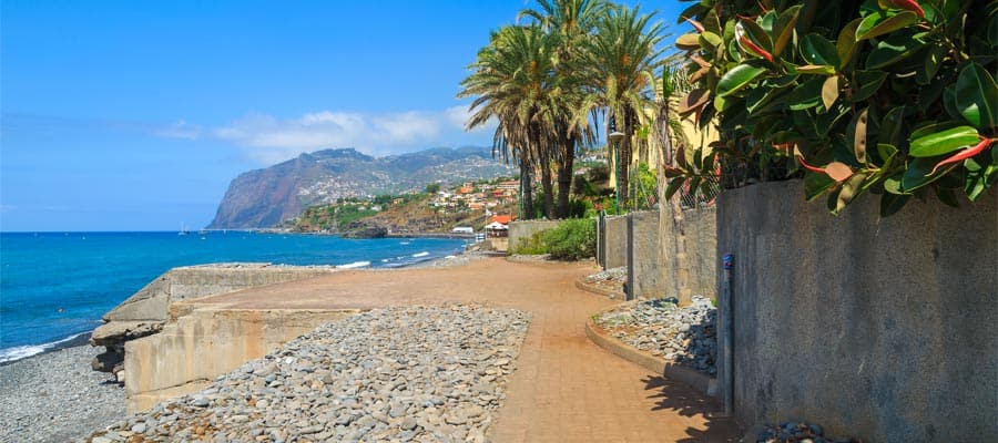 Coastal promenade and Cabo Girao cliff in Funchal cruises