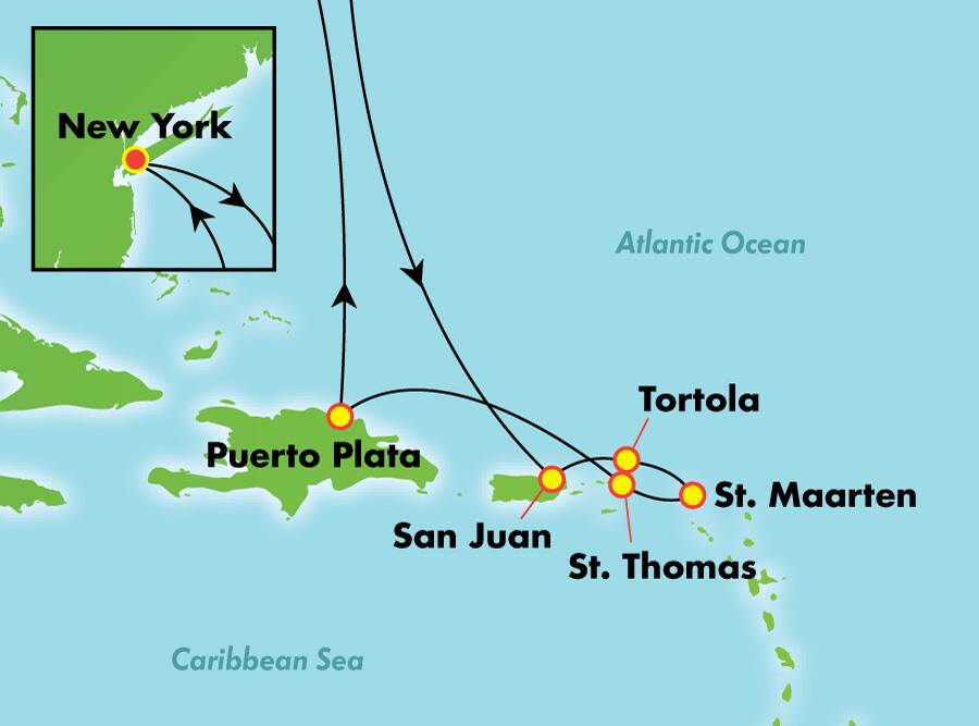 Caribe sur desde Nueva York, 10 días Caribe sur desde Nueva York, 10 días