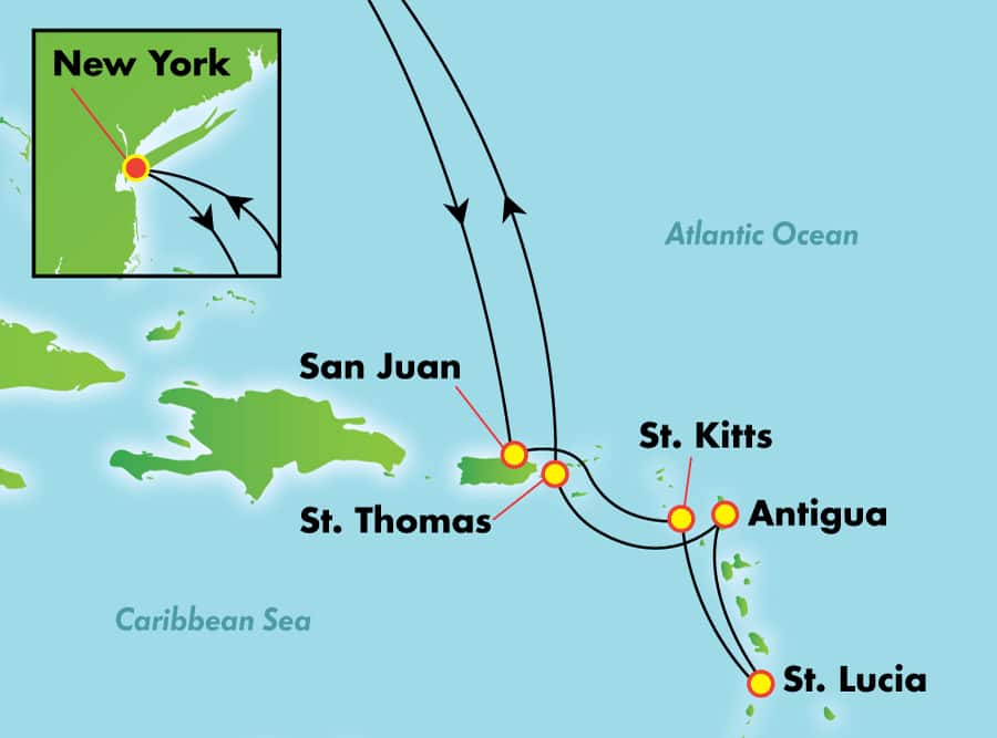 southern caribbean cruise from new york