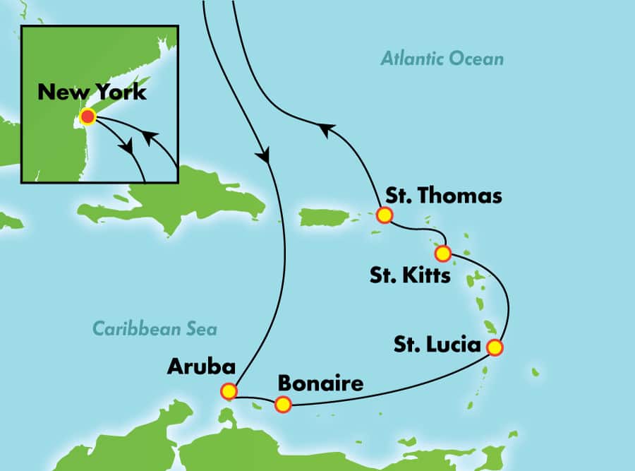 11 day southern caribbean cruise from new york
