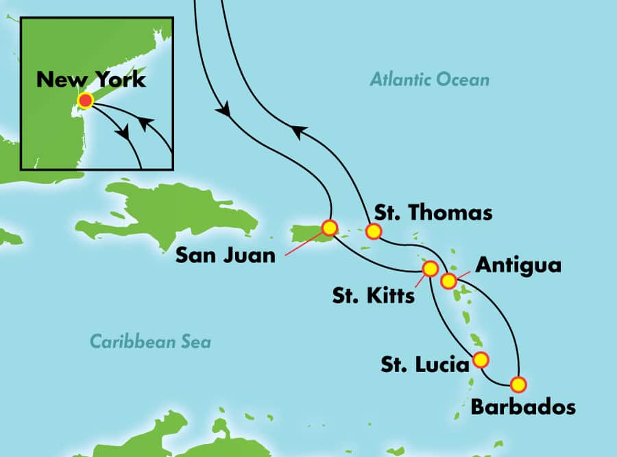11Day Southern Caribbean from New York Norwegian Cruise Line