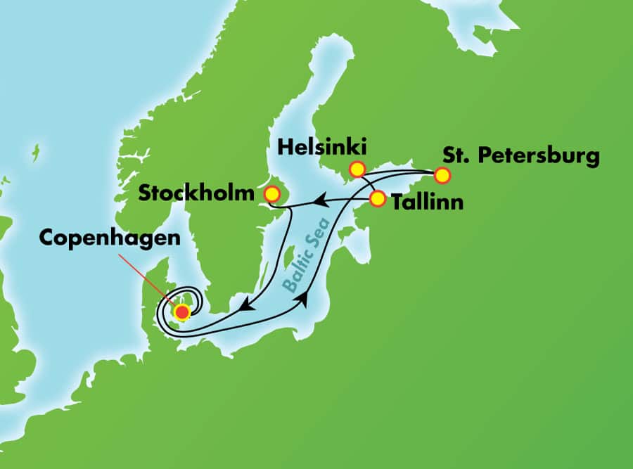 9 Tage Skandinavien, Russland und Ostsee ab Kopenhagen 9 Tage Skandinavien, Russland und Ostsee ab Kopenhagen