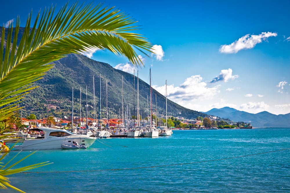 Ilha de Lefkada nas Ilhas Gregas