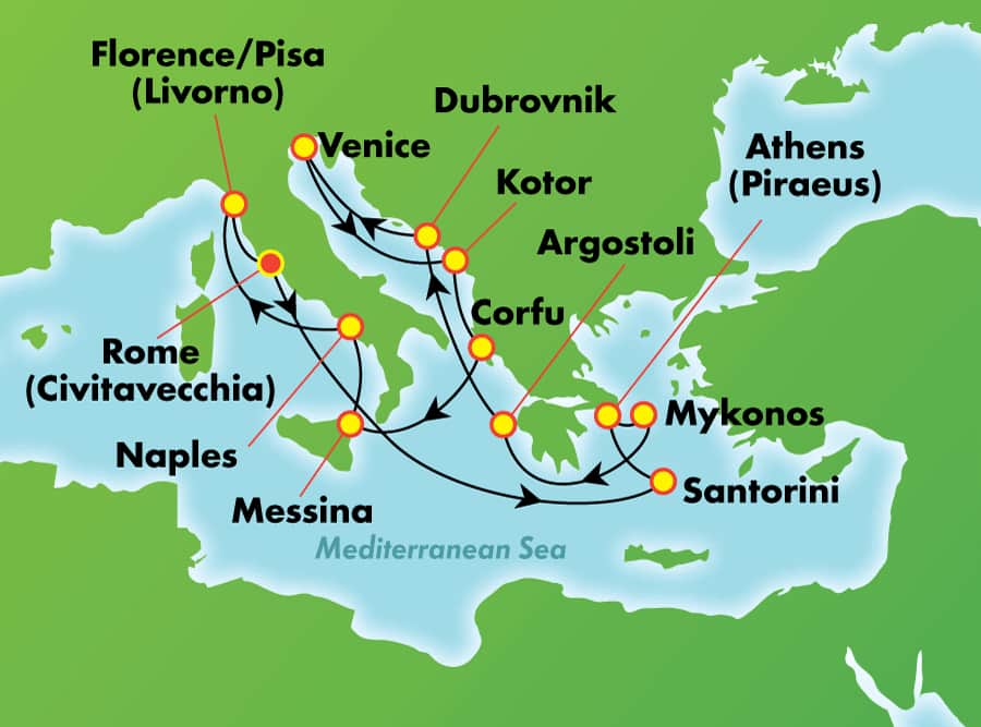 10 day cruise italy greece