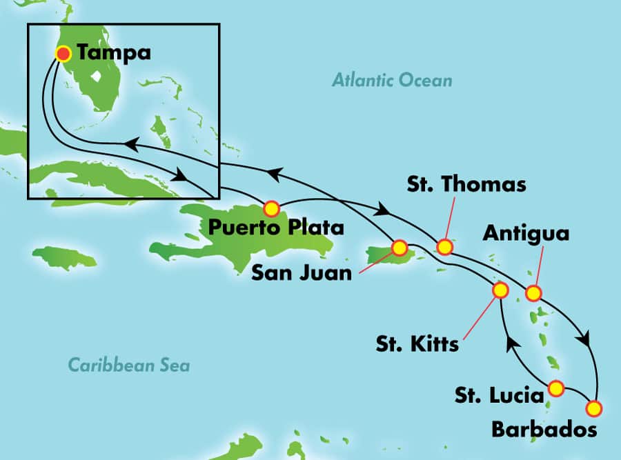 12-Day Southern Caribbean from Tampa 12-Day Southern Caribbean from Tampa