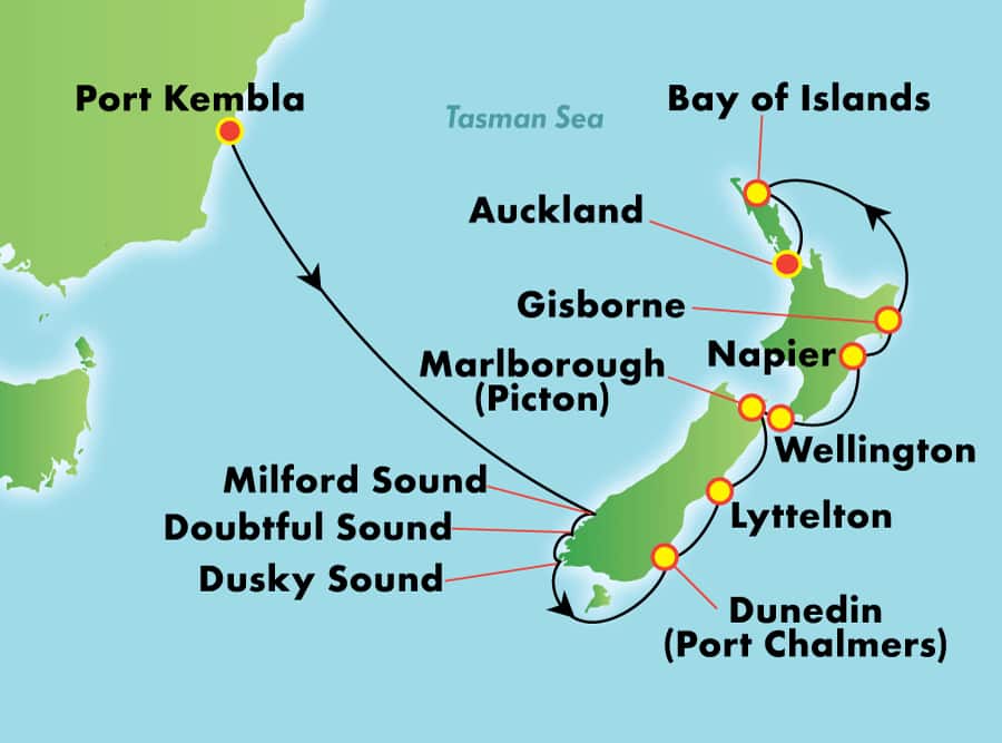 11-Day New Zealand & Australia from Port Kembla 11-Day New Zealand & Australia from Port Kembla