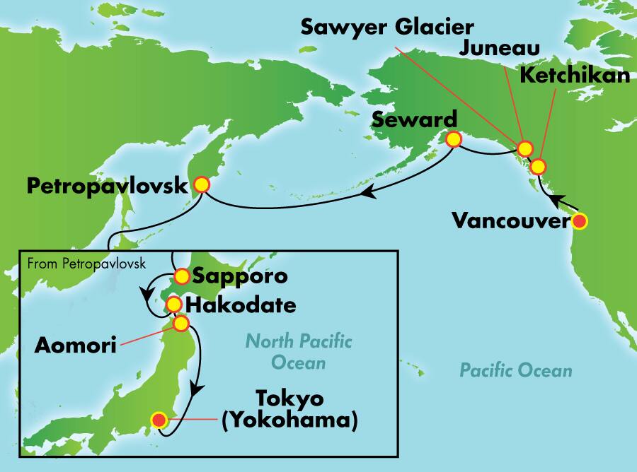19 Tage Transpazifik ab Vancouver 19 Tage Transpazifik ab Vancouver