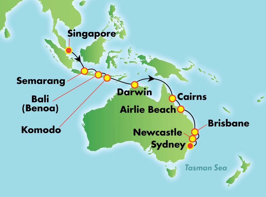 19-tägige Reise nach Australien ab Singapur 19-tägige Reise nach Australien ab Singapur