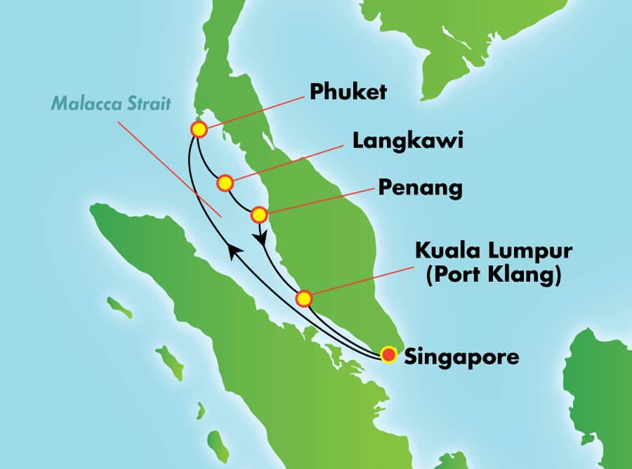 cruise from singapore to penang and phuket