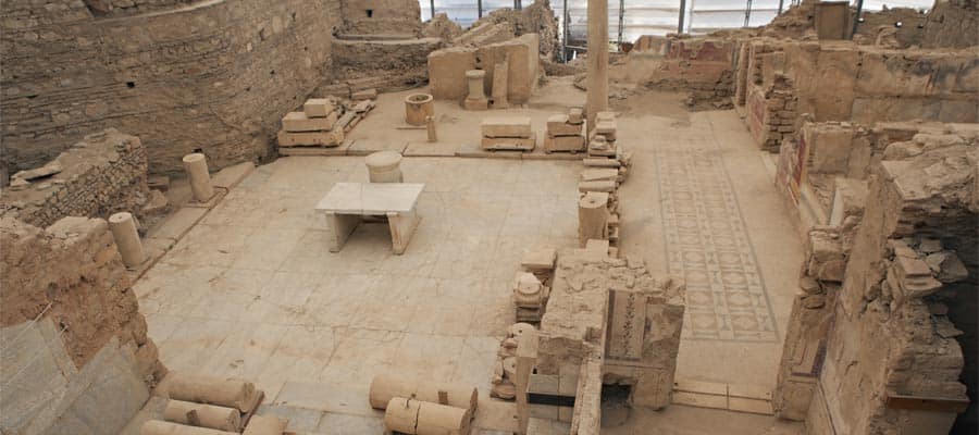 Casas em terraço no seu cruzeiro em Éfeso