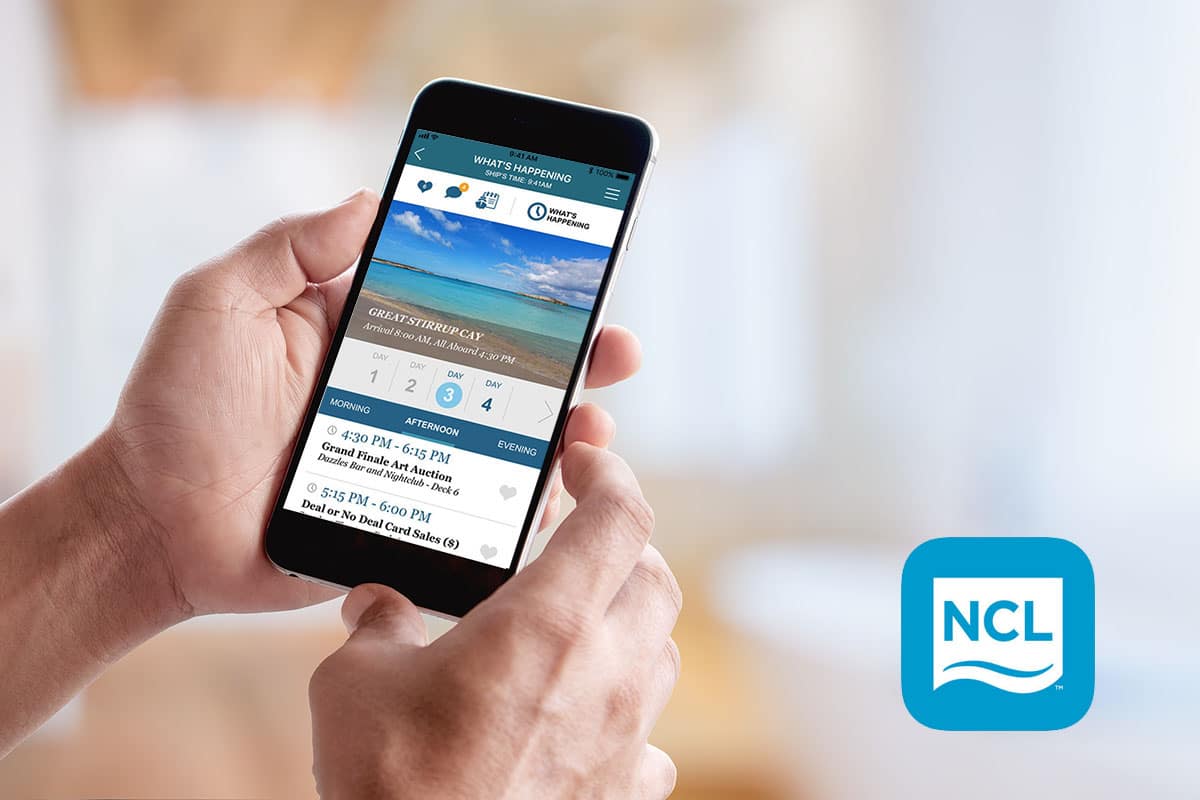 schermata app cruise norwegian