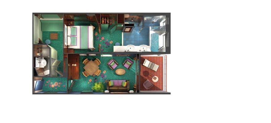 Norwegian Gem Cabin 10166 Category Sf Penthouse Suite With Large Balcony 10166 On Icruise Com