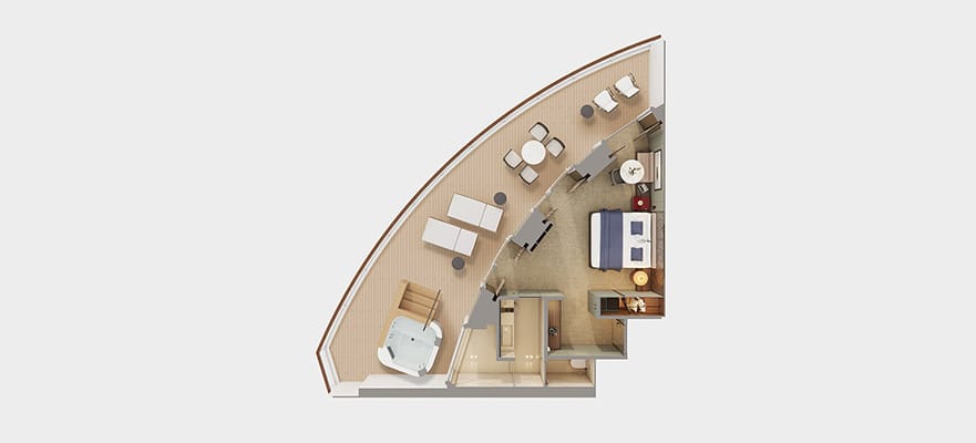The Haven Aft-Facing Penthouse with Large Balcony floor plan