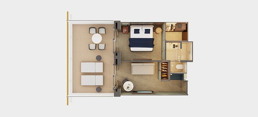 The Haven Aft-Facing Penthouse with Master Bedroom & Large Balcony floor plan
