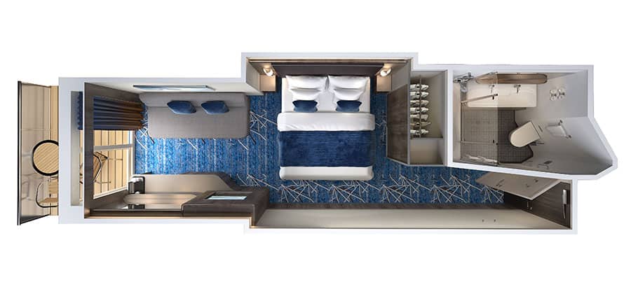 Club Balcony Suite floor plan