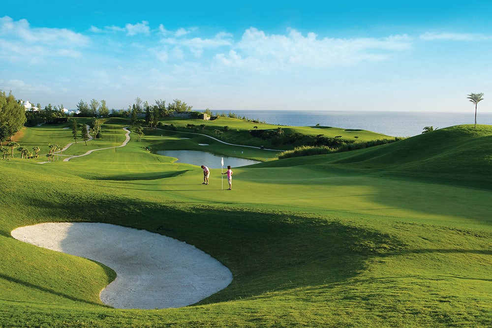 Enjoy a round of golf in Bermuda.