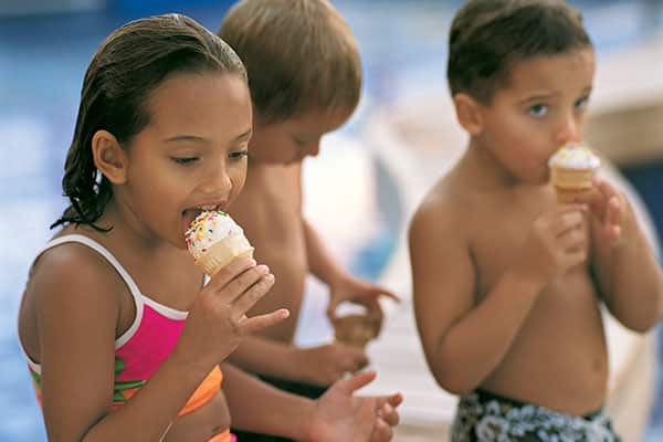 Grab an ice cream from the buffet Grab an ice cream from the buffet