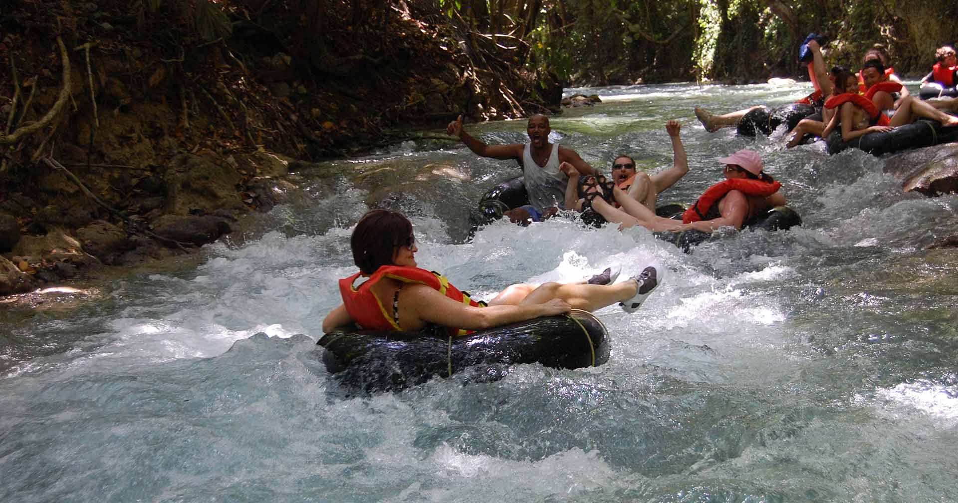 Ocho Rios, Jamaica Bamboo Beach & Aqua Tubing Adventure Excursion ...