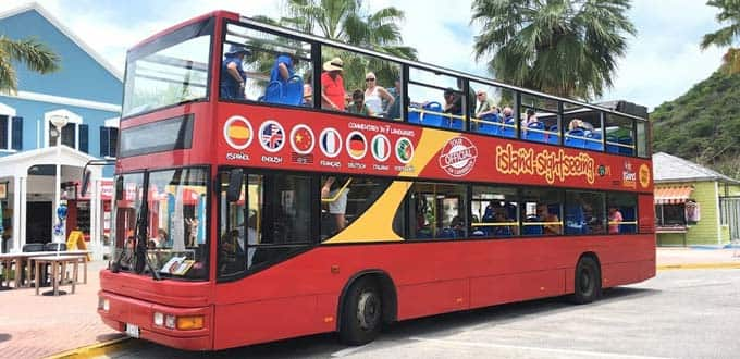 open top double decker tours philipsburg st. maarten