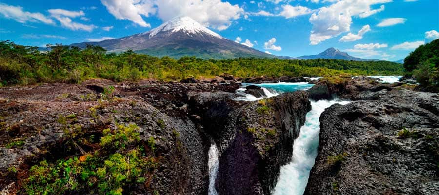 Cruise to volcano waterfalls
