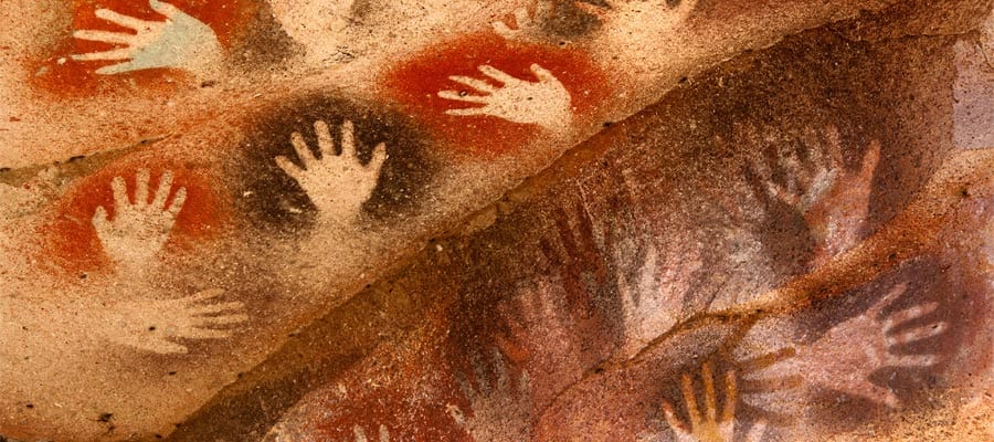 Antike Höhlenmalereien in Patagonien