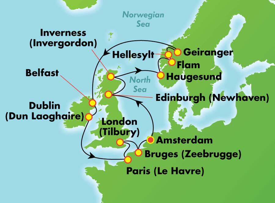 14-Day England, Ireland, & Norway: European Jewels from Amsterdam 14-Day England, Ireland, & Norway: European Jewels from Amsterdam