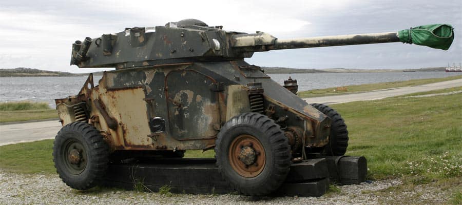 Tank from the Falkland war
