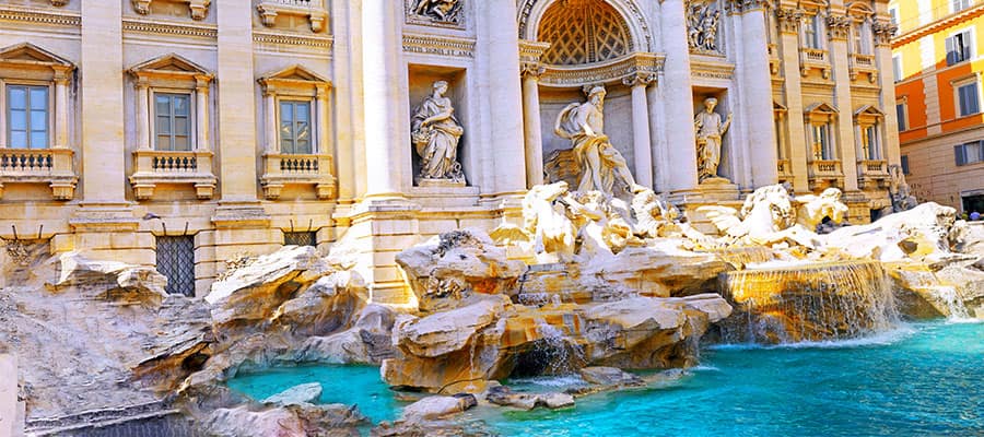 Fountain di Trevi on your Europe cruise