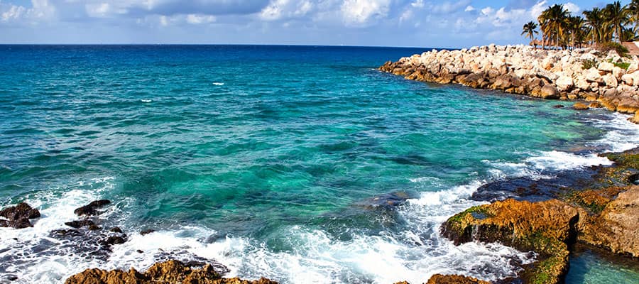 Blue seas in Cozumel, Mexico