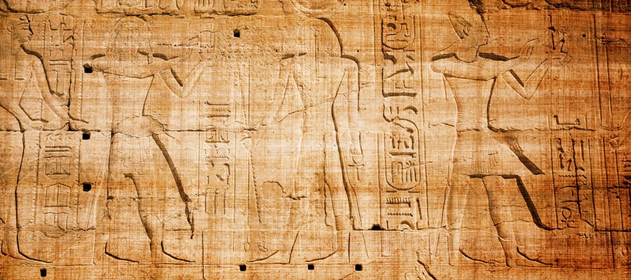 Carved hieroglyphics  on Safaga Cruises