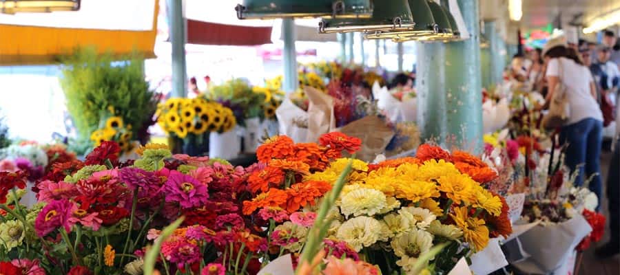 Flores en Pike Market