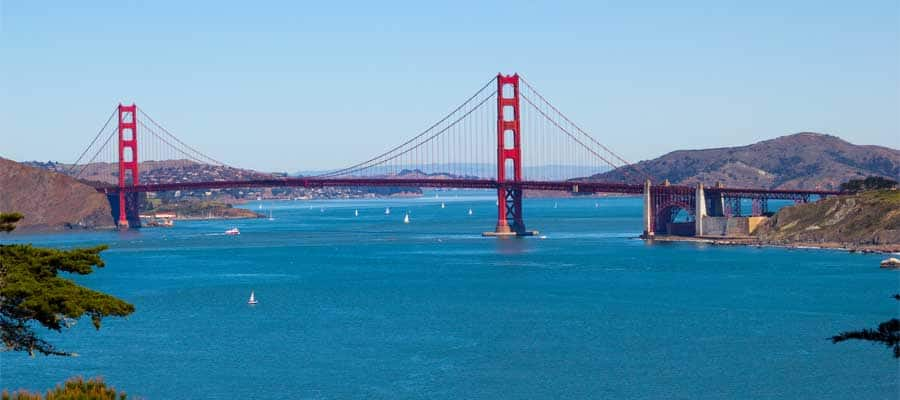 Auf einer Kreuzfahrt nach San Francisco sollten Sie unbedingt die Golden Gate Bridge sehen