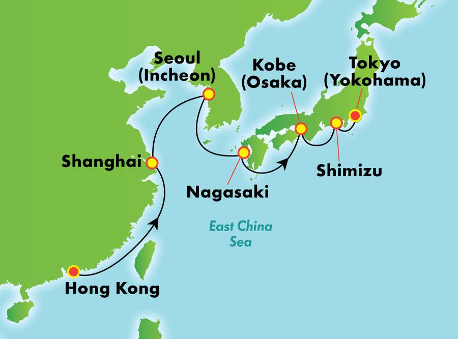15-Day East Asia from Hong Kong 15-Day East Asia from Hong Kong