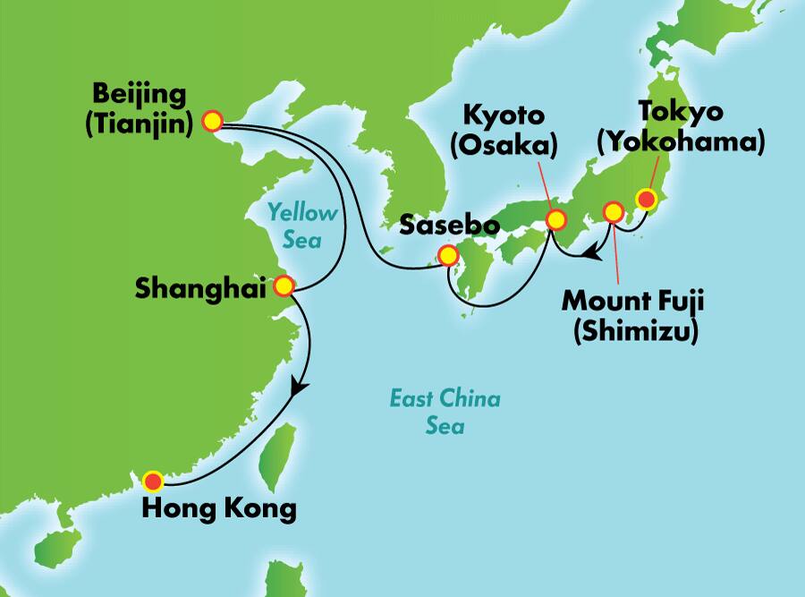 Asia: Japón y China desde Tokio (Yokohama), 15 días Asia: Japón y China desde Tokio (Yokohama), 15 días