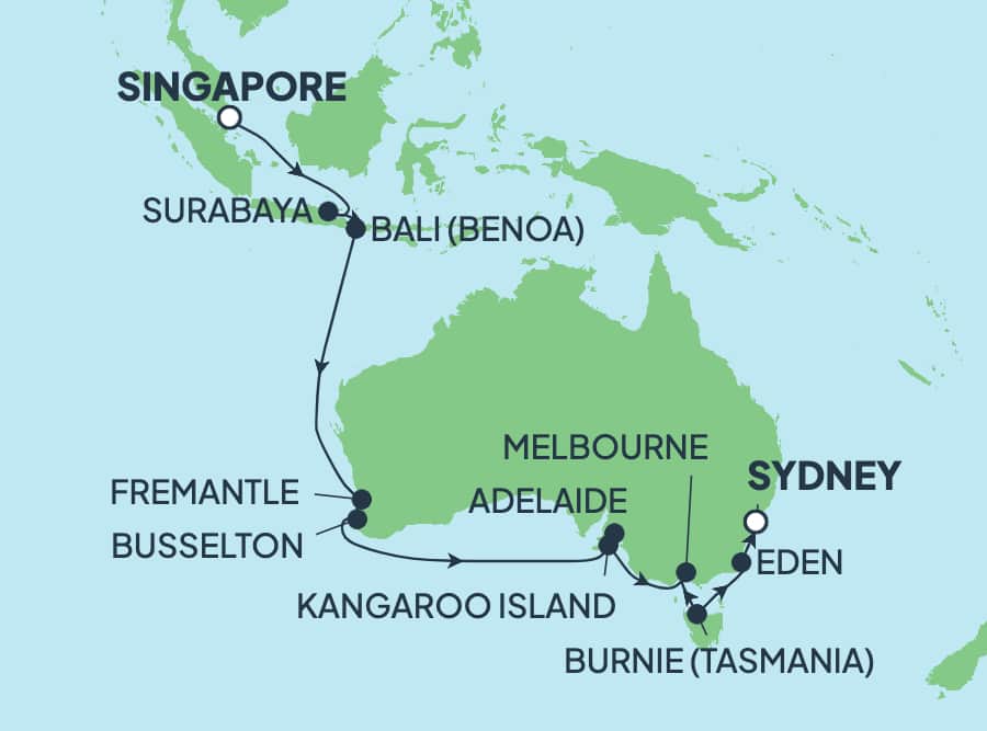 Australia y Asia: Melbourne, Eden, Bali y Perth