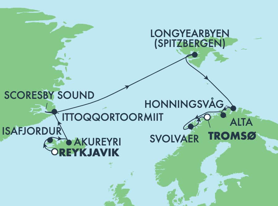 11-Day Iceland & Greenland From Reykjavik to Tromsø